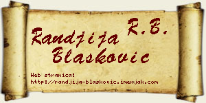 Ranđija Blašković vizit kartica